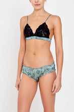 Lola Silk Knickers Green Print