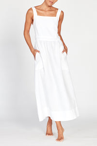 Farah White Linen Dress