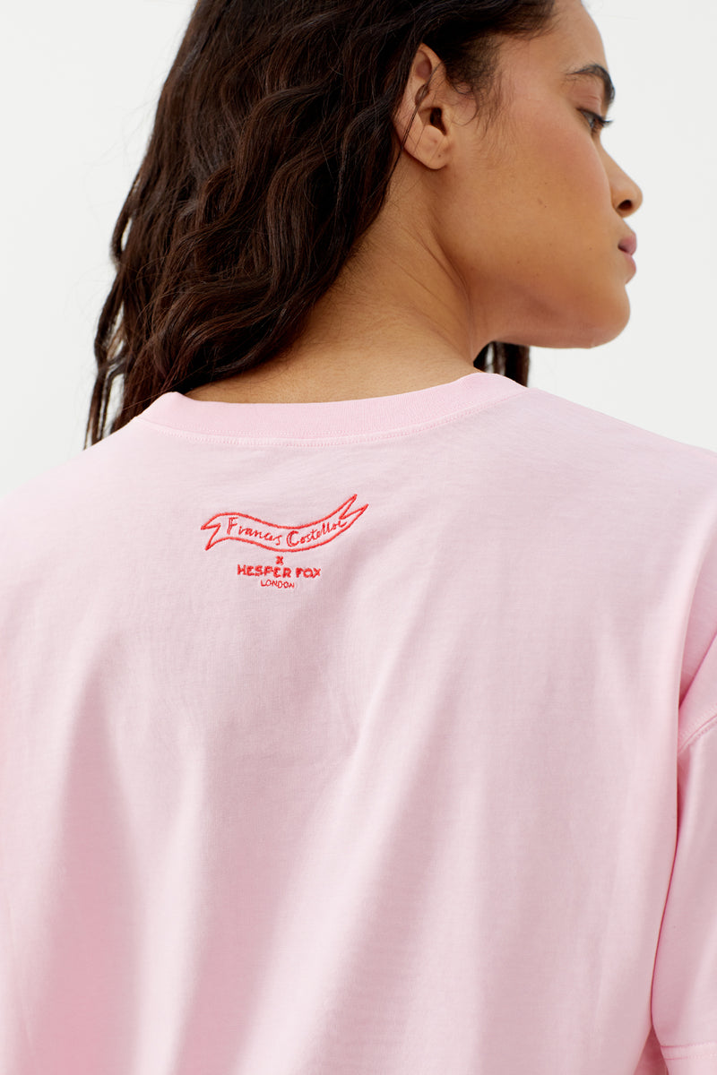 Frankie Pink Tulip T-shirt | Hesper Fox x Frances Costelloe