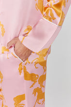 Dietrich Silk Pyjama Set - Camargue Pink Horse Print