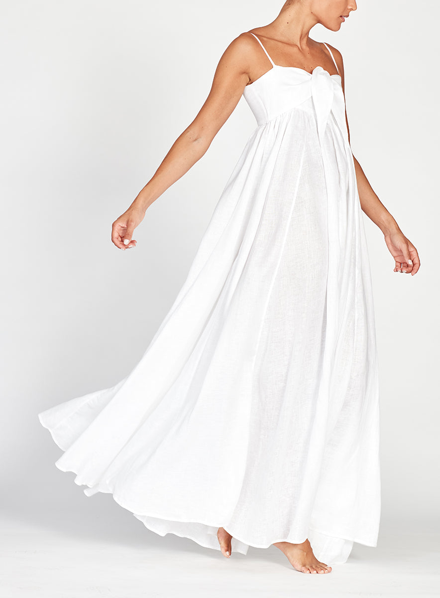 Linen white dress  White sundress by SLEEPER – Sleeper