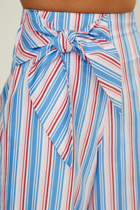 Saskia Multi Striped Cotton Trousers