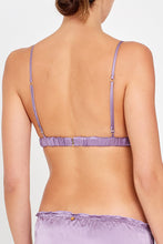 Silk and Lace Coquette Bralette Lavender Back