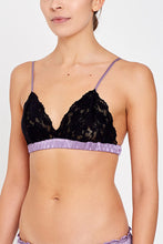 Silk and Lace Coquette Bralette Lavender