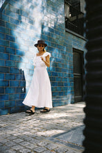 Portia White Linen Maxi Dress