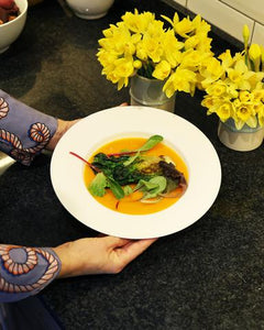 It's still soup weather.... Try our carrot and grilled lettuce soup