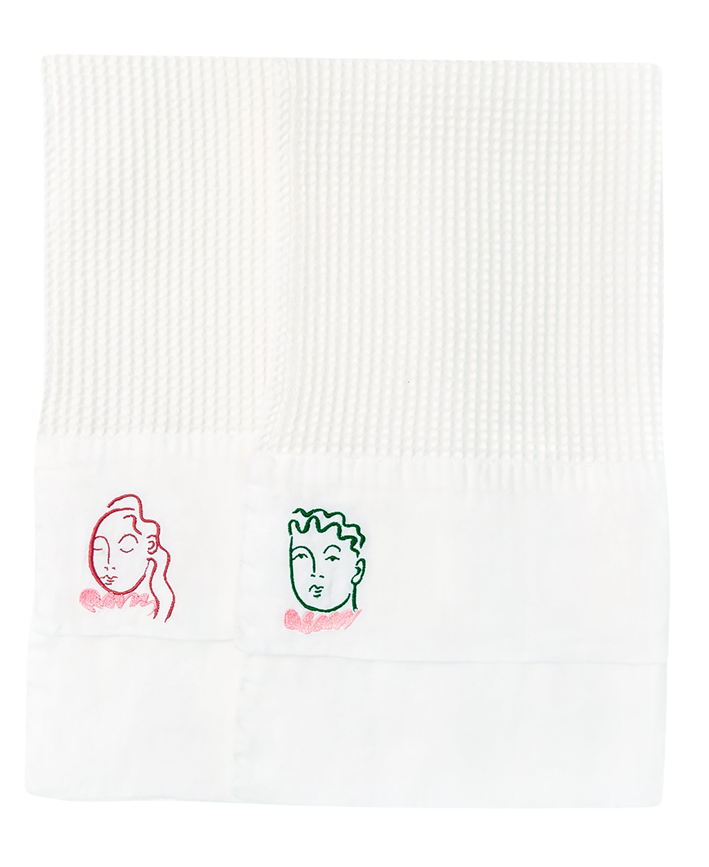 Emile and Elodie  - Pair of Embroidered Hand Towels