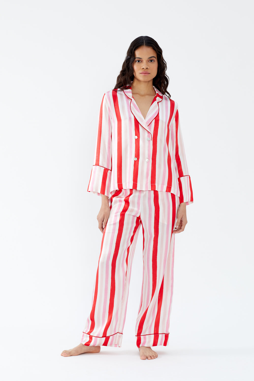 Silk Striped Pajamas
