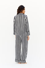 Evie Black Stripe Silk Pyjama Set