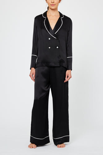 Dietrich Black Silk Pyjama Set