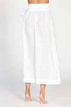 Ondine White Linen Wrap Maxi Skirt