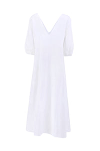 Arabella White Linen Dress/Kaftan
