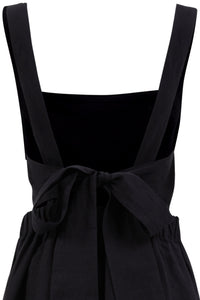 Farah Black Linen Dress