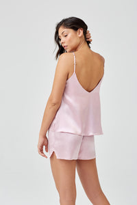 Juno Pale Pink Silk Shorts