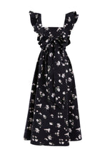 Portia Maxi Dress Black Retro Daisy Print