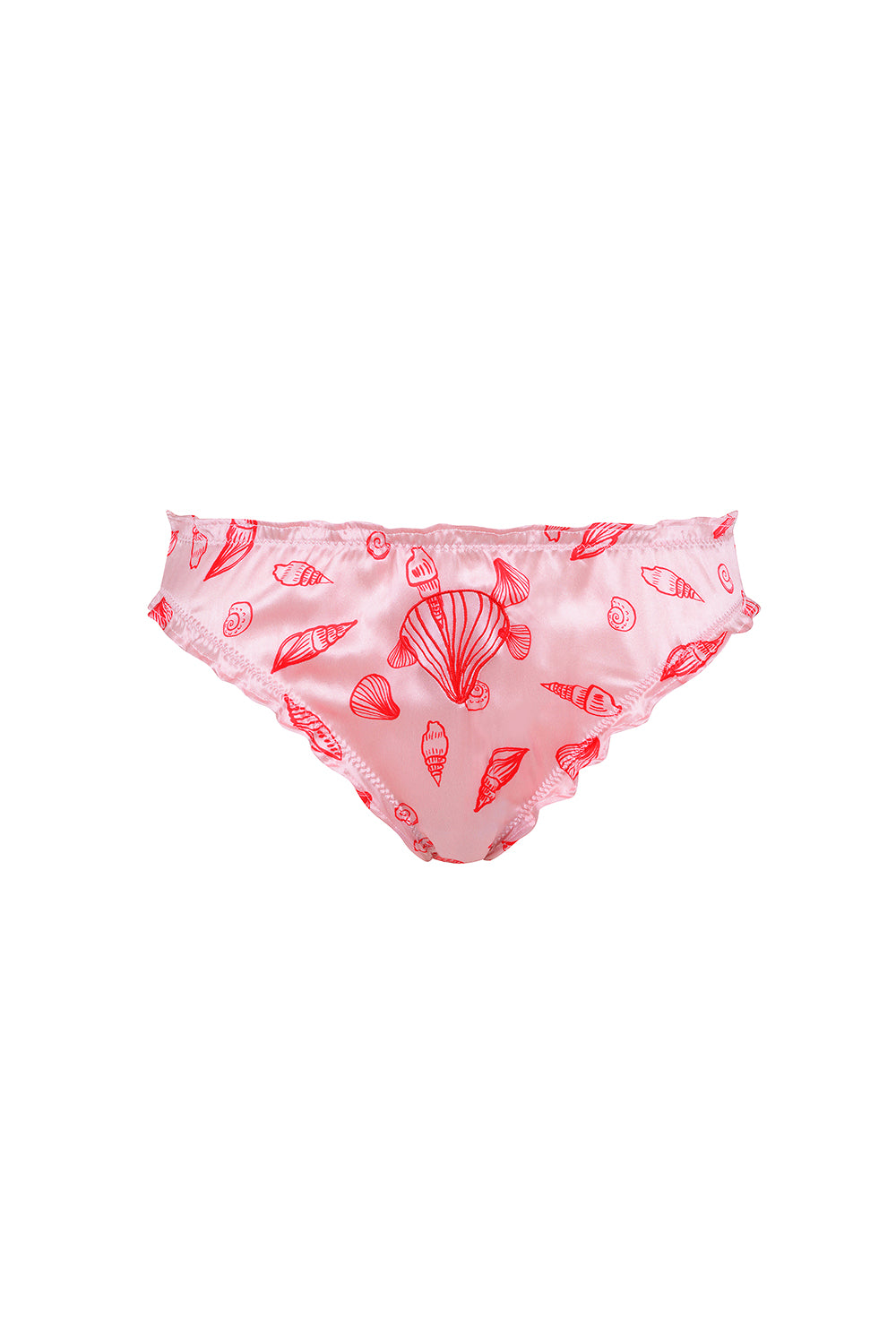 Lola Red Shell Silk Knickers